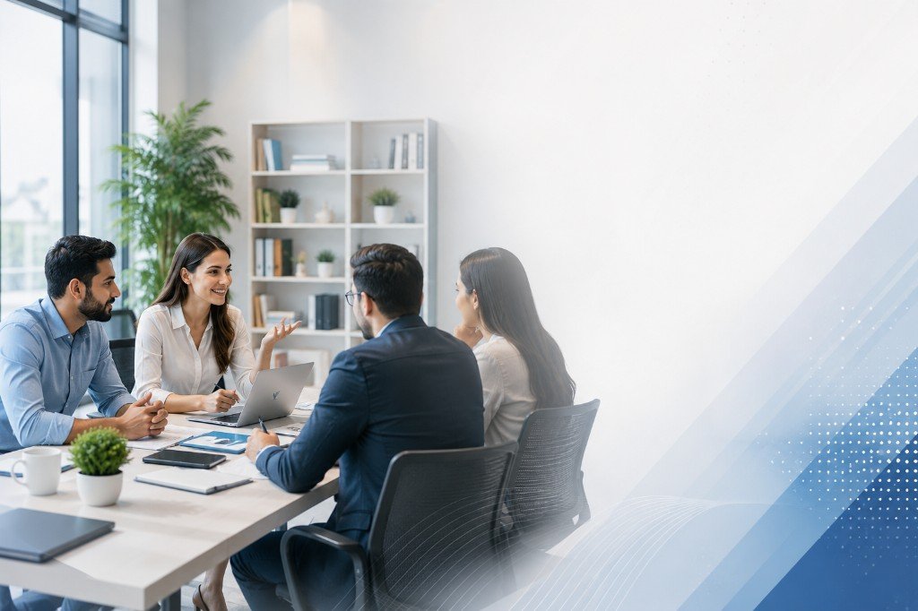 Mirwan Enterprises team collaborating in a modern office