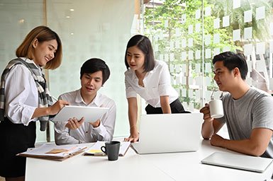 Mirwan Enterprises team presenting business insights